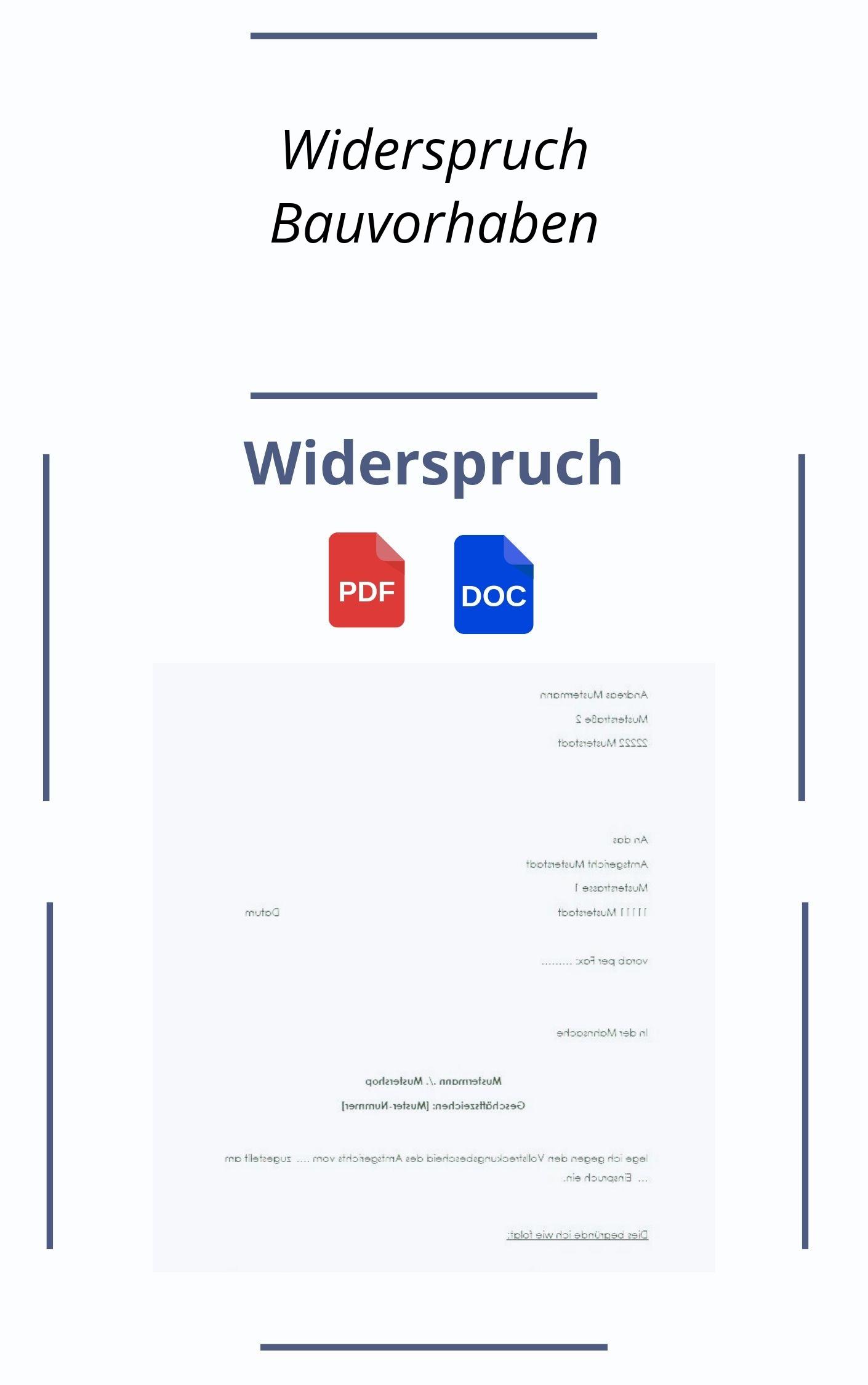 Widerspruch Bauvorhaben