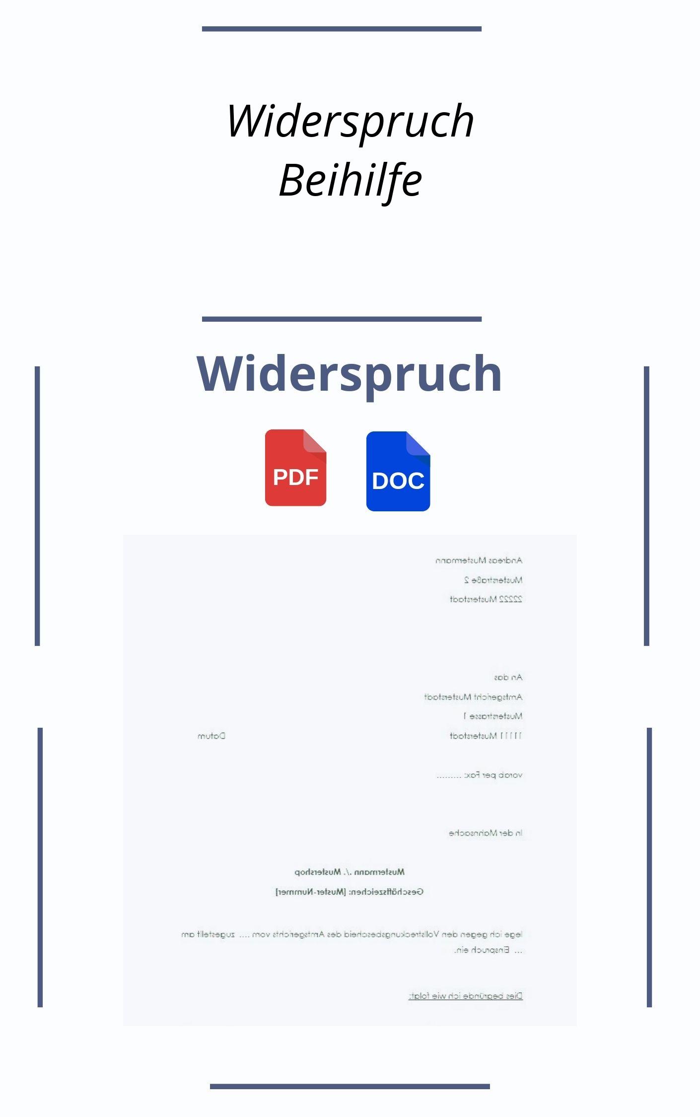 Widerspruch Beihilfe