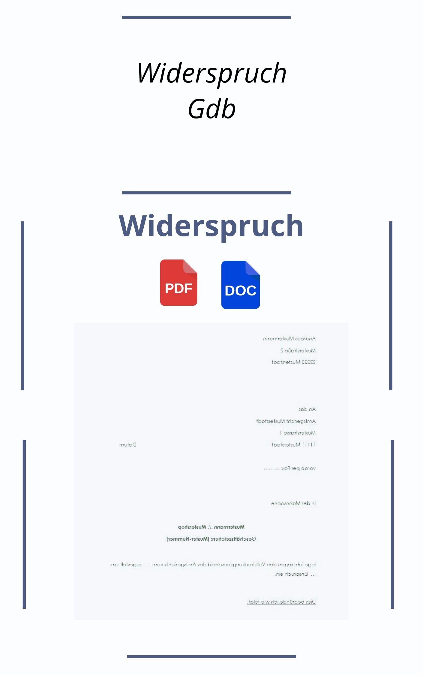 Widerspruch Gdb