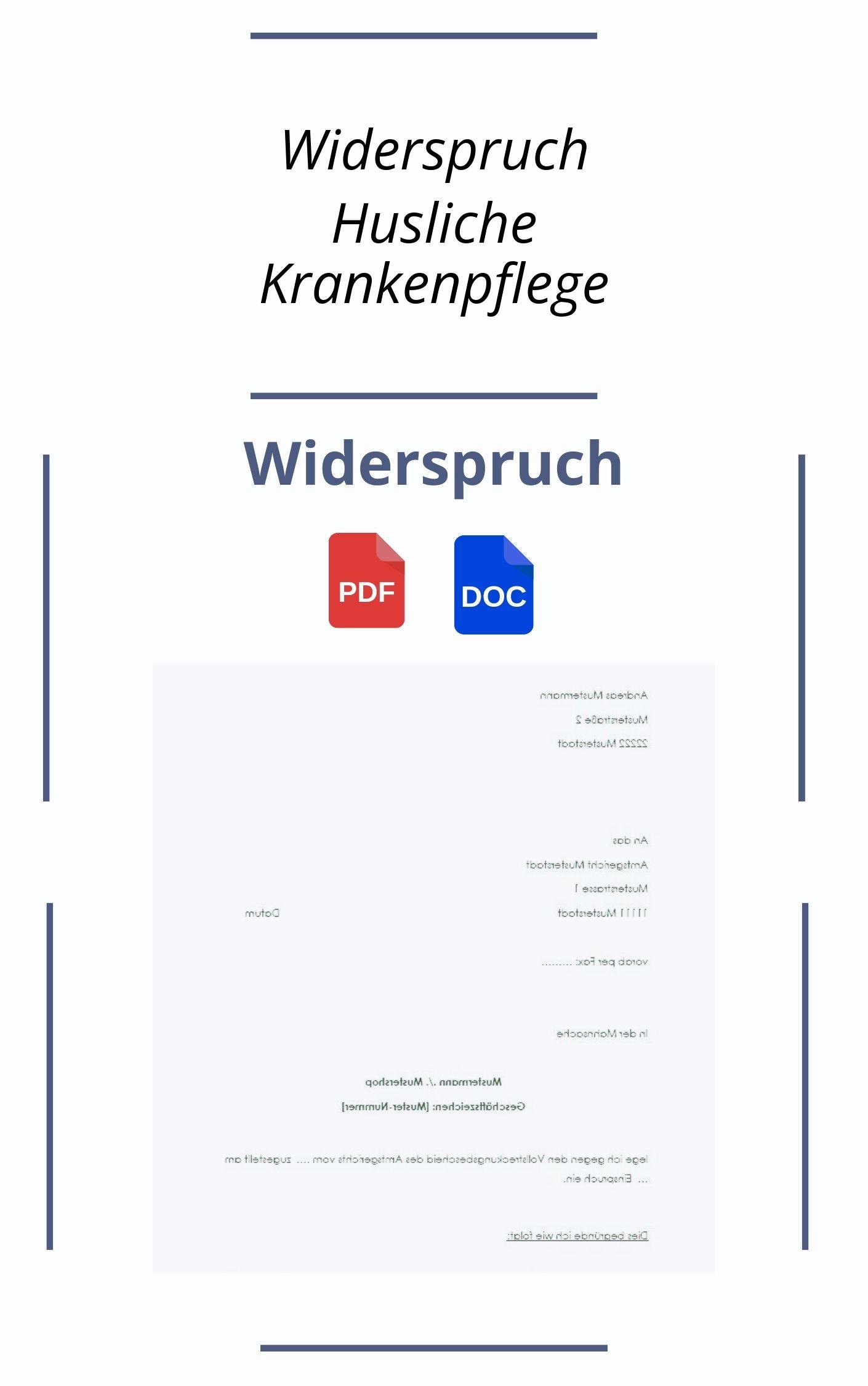 Widerspruch Häusliche Krankenpflege