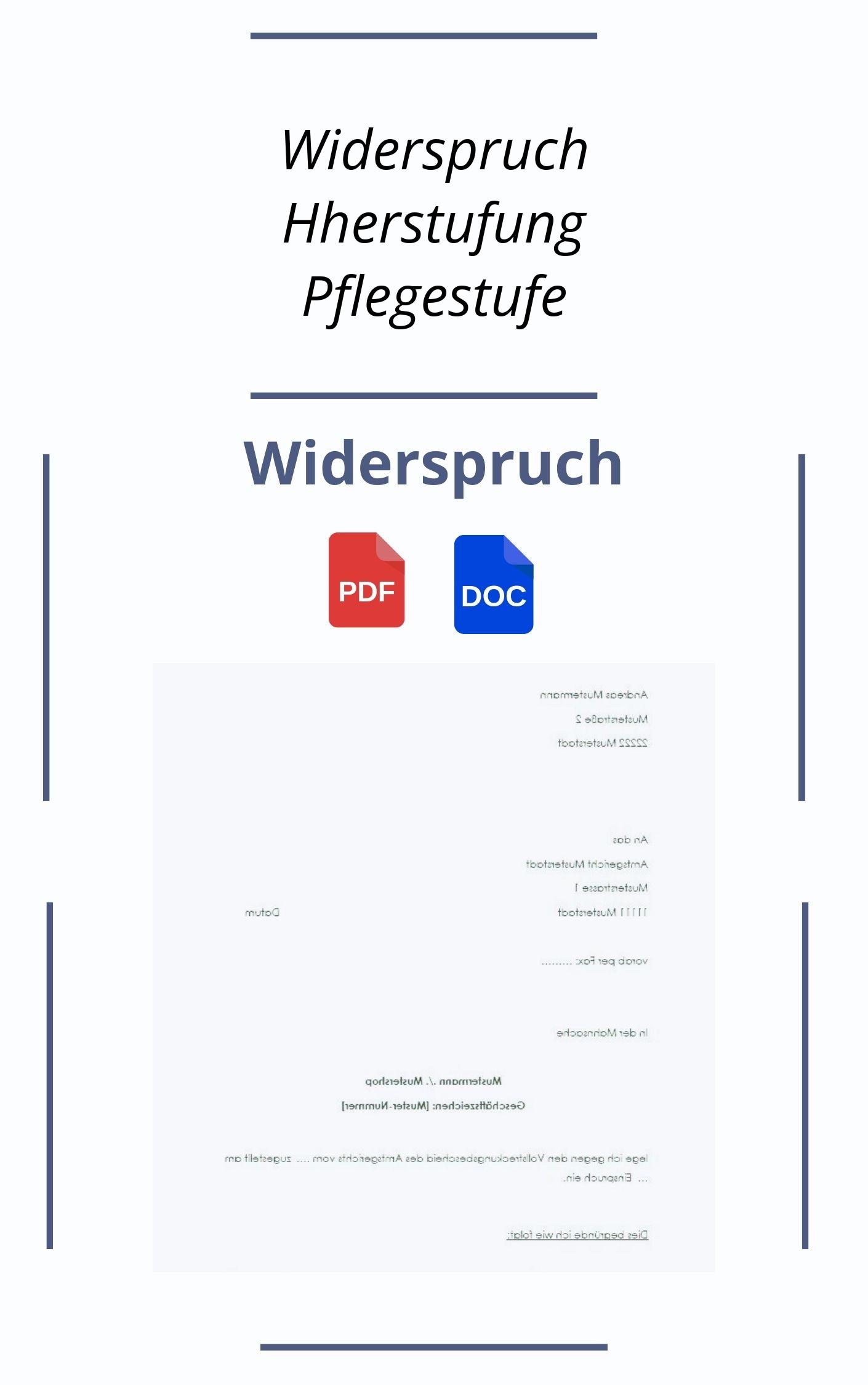 Widerspruch Höherstufung Pflegestufe