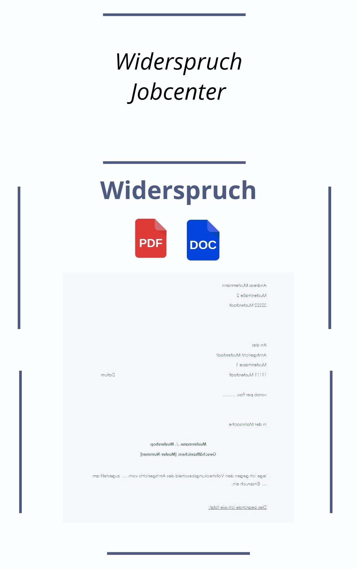 Widerspruch Jobcenter