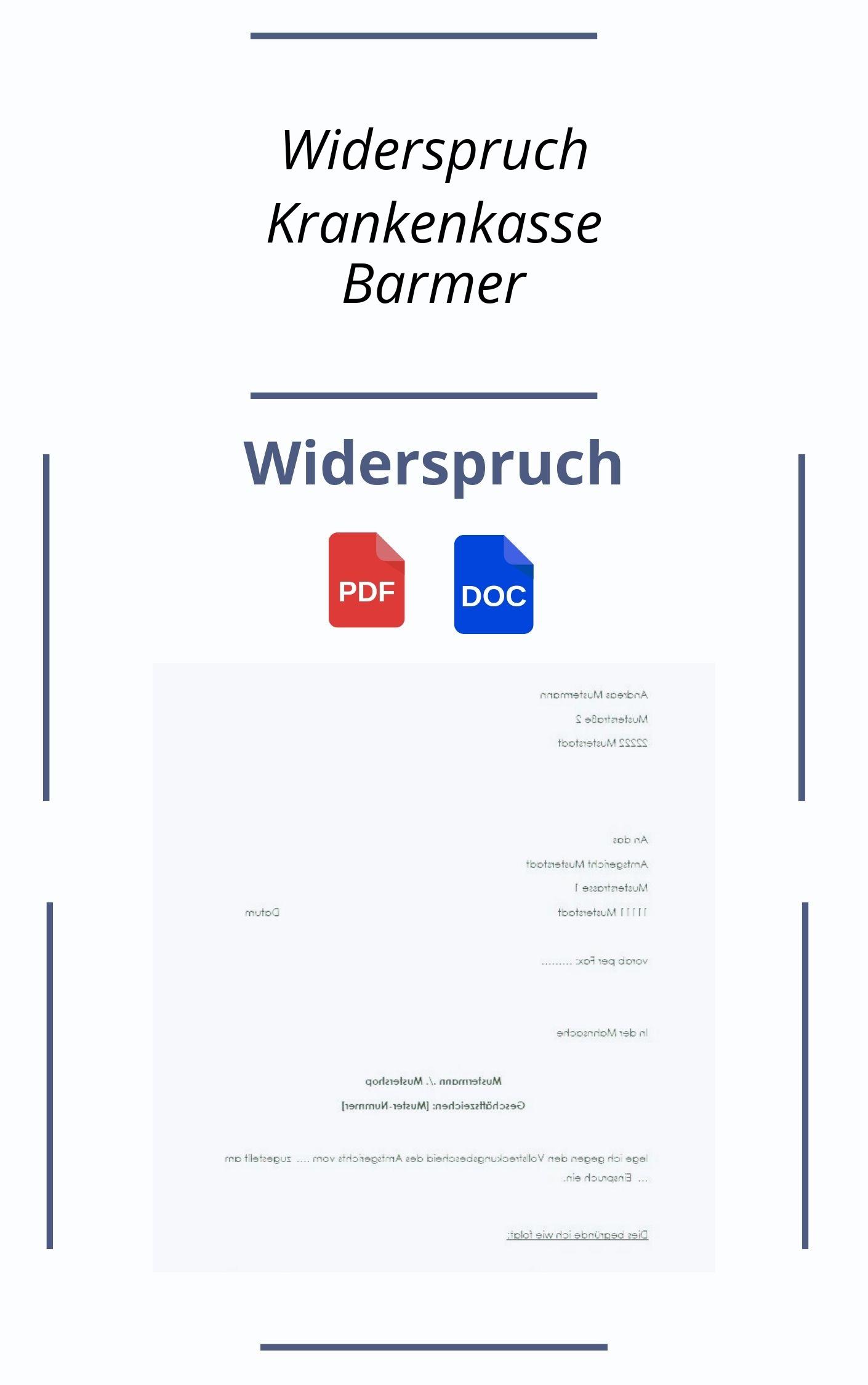 Widerspruch Krankenkasse Barmer