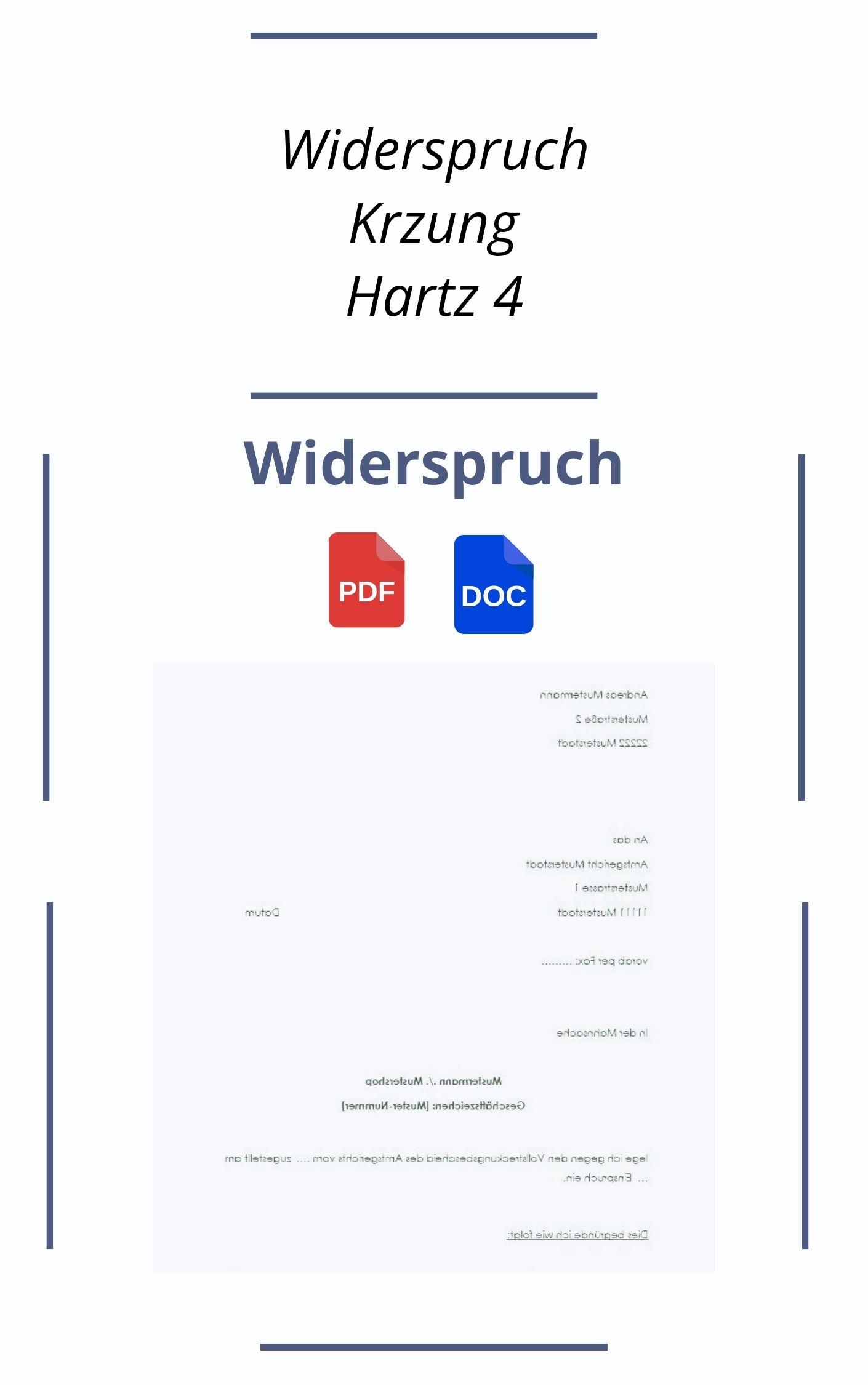 Widerspruch Kürzung Hartz 4