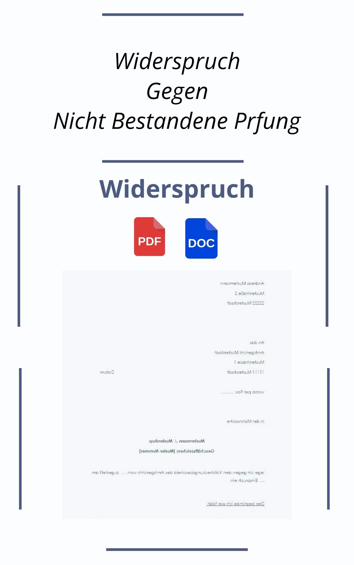 Widerspruch Gegen Nicht Bestandene Prüfung