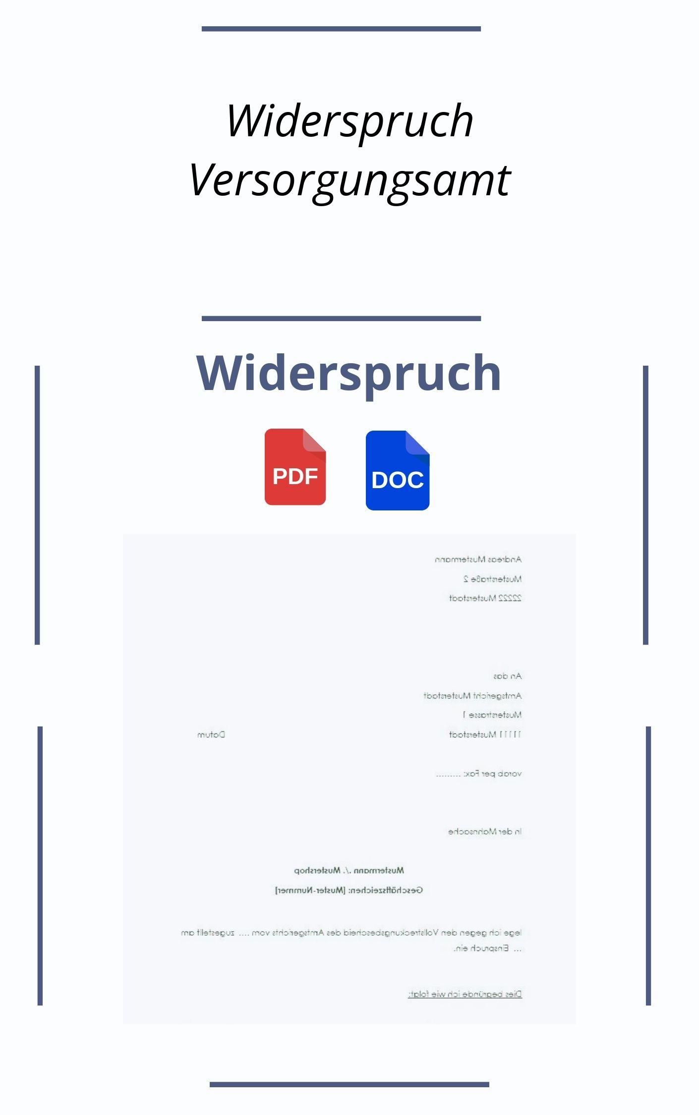 Widerspruch Versorgungsamt